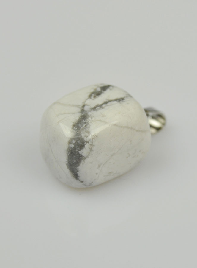 Pendentif en Pierre d'Howlite - 10mm (pic 3)