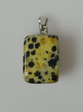 Pendentif en Pierre de Jaspe Dalmatien - 10mm (pic 1)