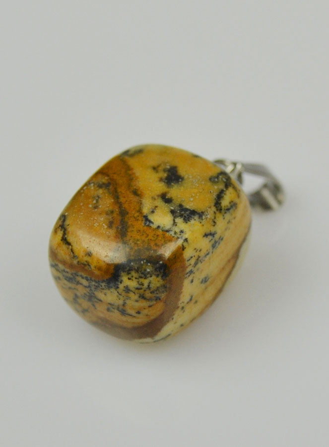 Pendentif en Pierre de Jaspe Paysage - 10mm (pic 3)