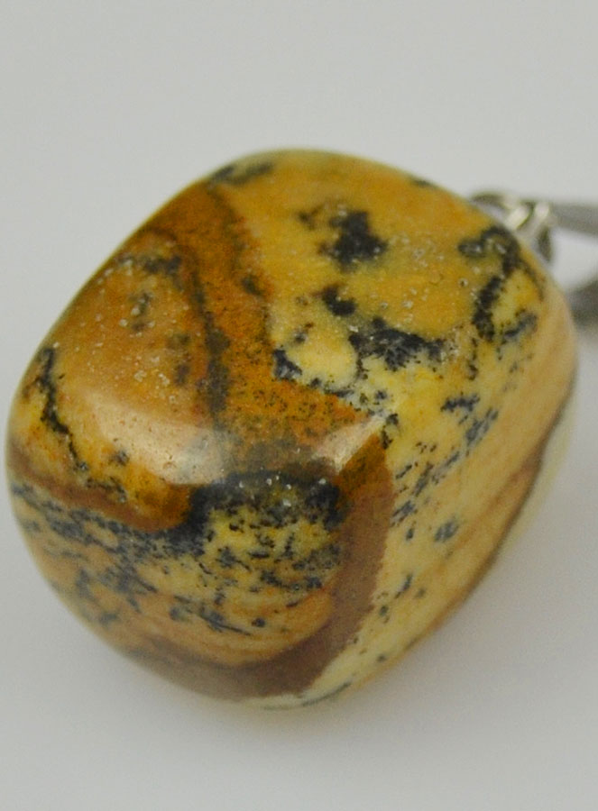 Pendentif en Pierre de Jaspe Paysage - 10mm (pic 4)