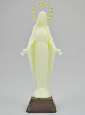 Statue Vierge Miraculeuse Fluo Lumineuse - 14 cm (pic 1)