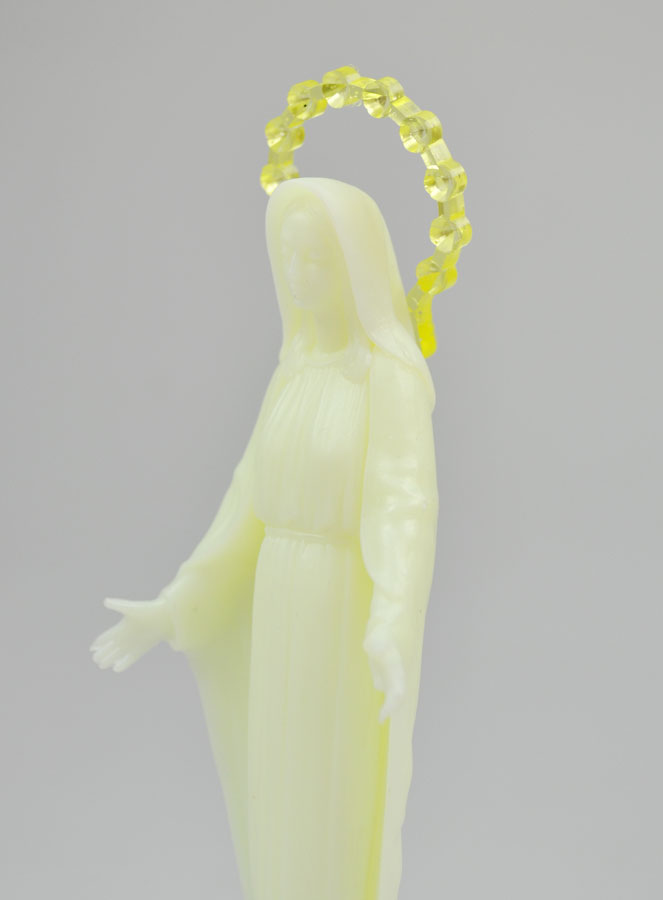 Statue Vierge Miraculeuse Fluo Lumineuse - 14 cm (pic 3)