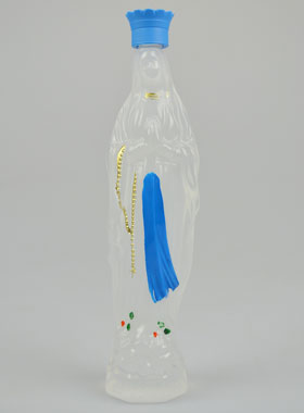 Statue Bouteille Notre Dame de Lourdes avec Eau de Lourdes - 17cm (pic 1)