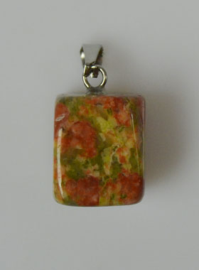 Pendentif en Pierre d'Unakite - 10mm (pic 1)