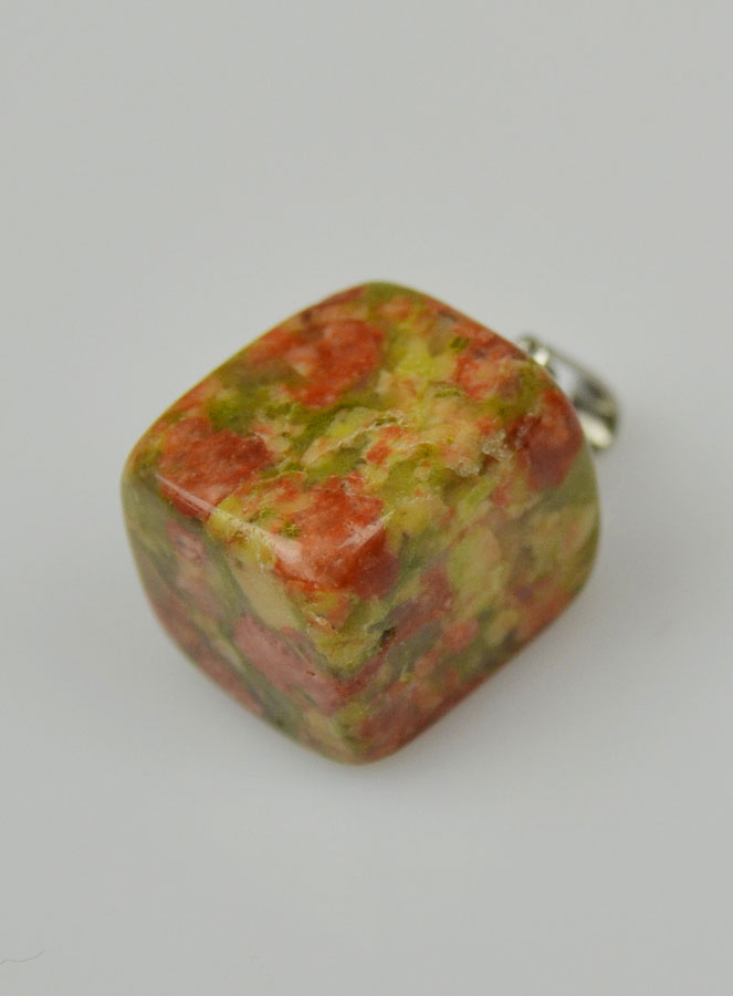 Pendentif en Pierre d'Unakite - 10mm (pic 3)