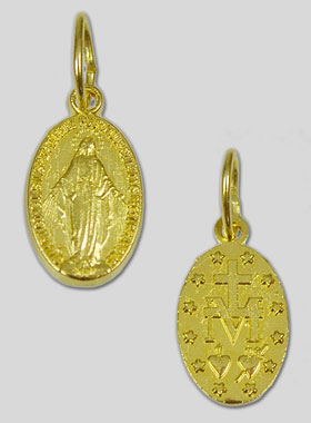 Médaille Miraculeuse Dorée de la Rue du Bac - 12mm (pic 1)