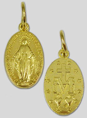 Médaille Miraculeuse Dorée Rue du Bac - 15mm (pic 1)