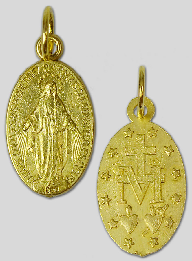 Médaille Miraculeuse Dorée Rue du Bac - 18mm (pic 2)