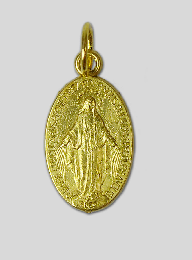 Médaille Miraculeuse Dorée Rue du Bac - 18mm (pic 3)