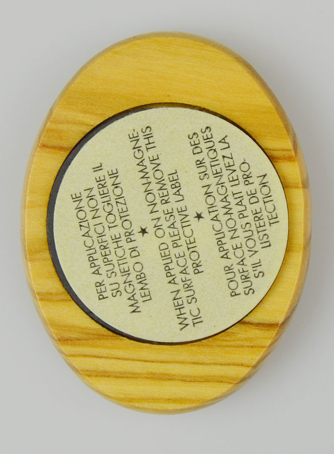 Plaque Auto du Saint Esprit en Bois d'Olivier 4cm (pic 4)