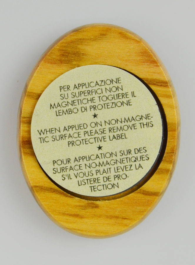 Plaque Auto Notre Dame de Fatima - Bois d'Olivier 4cm (pic 4)