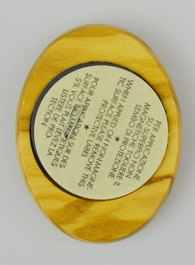Plaque Auto Ange Gabriel en Bois d'Olivier 4cm (pic 4)