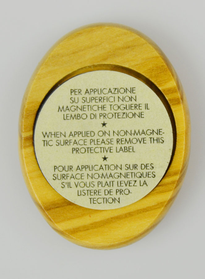 Plaque Auto Saint Michel Archange en Bois d'Olivier 4cm (pic 4)