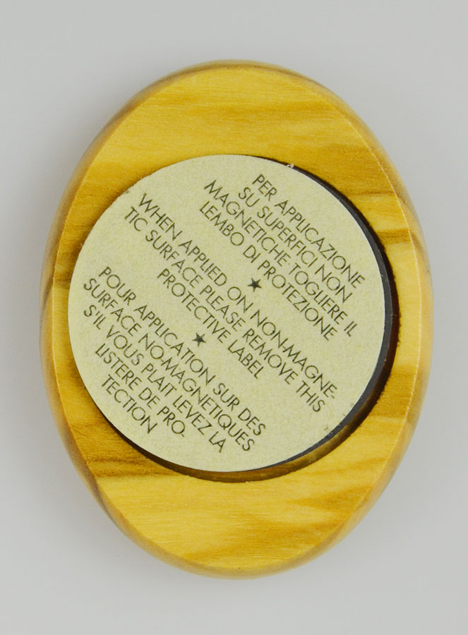 Plaque Auto Icône Sainte Marie Madeleine en Bois d'Olivier 4cm (pic 4)
