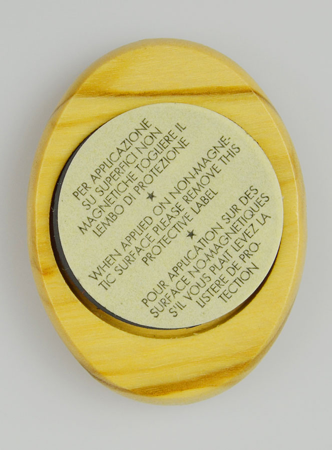 Plaque Auto Notre Dame de Lourdes en Bois d'Olivier 4cm (pic 4)