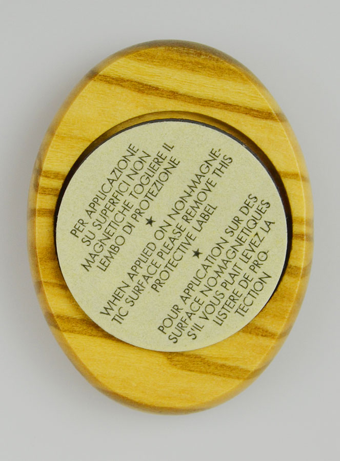 Plaque Auto Saint Ange Raphaël en Bois d'Olivier 4cm (pic 4)