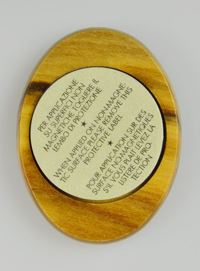 Plaque Auto Sainte Rita en Bois d'Olivier 4cm (pic 4)