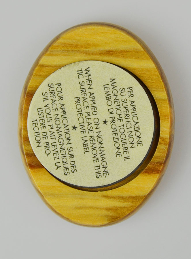 Plaque Auto Sainte Thérèse en Bois d'Olivier 4cm (pic 4)