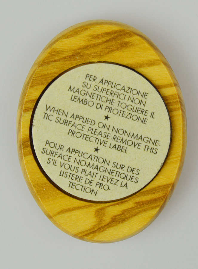 Plaque Auto Sainte Vierge Noire en Bois d'Olivier 4cm (pic 4)