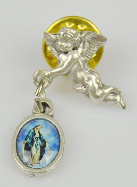Pin's Médaille Vierge Miraculeuse - 3cm (pic 1)