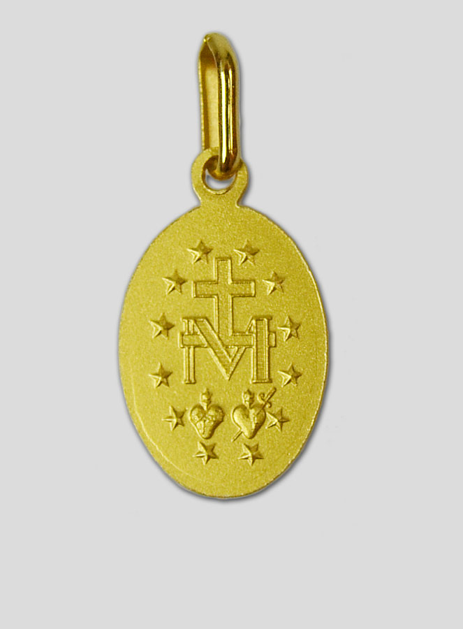 Médaille Miraculeuse Rue du Bac - 15mm - Plaqué Or 18 Carats (pic 4)