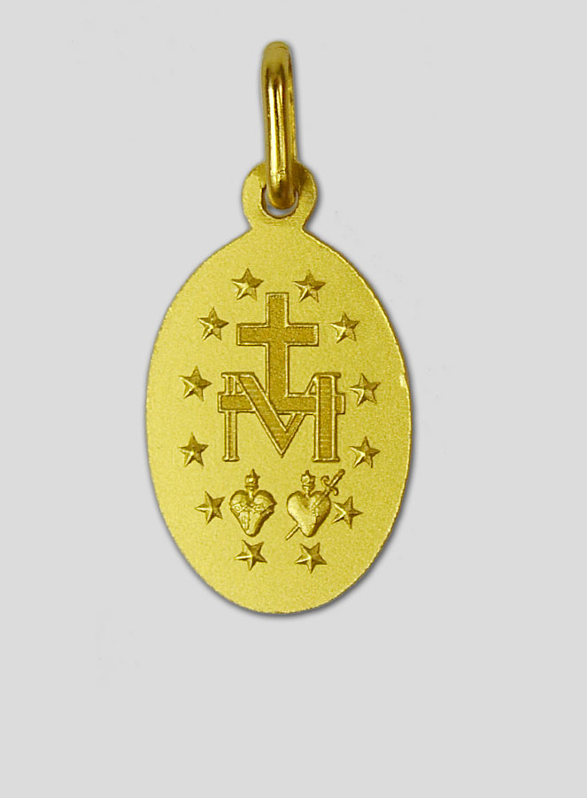 Médaille Miraculeuse Rue du Bac - 17mm - Plaqué Or 18 Carats (pic 4)