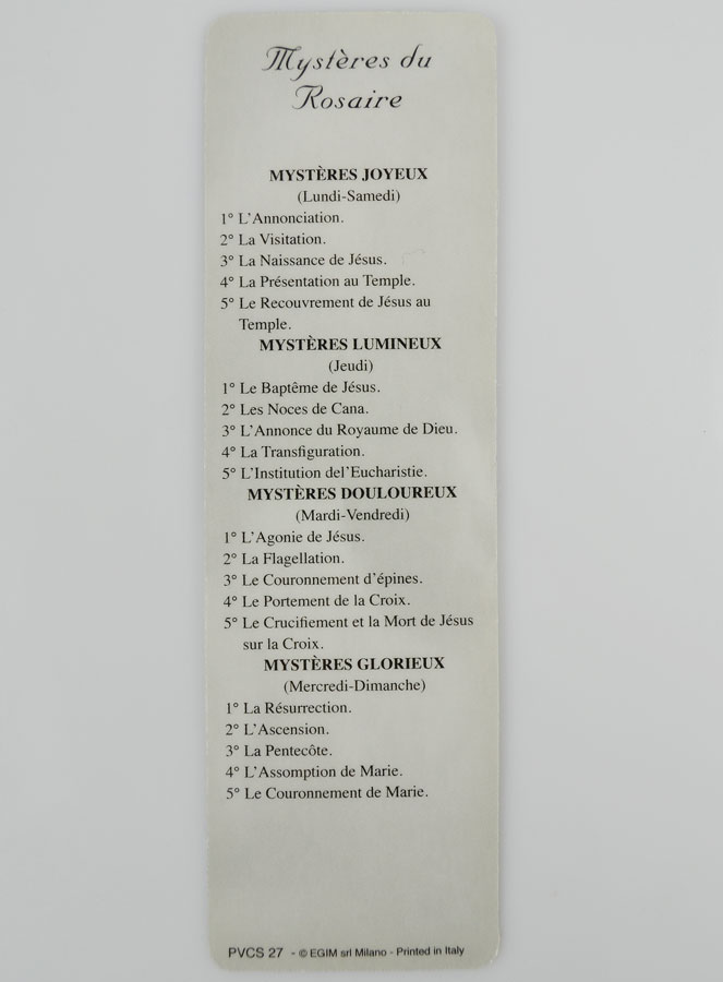 Signet de Prière - Les Mystères du Rosaire (pic 4)