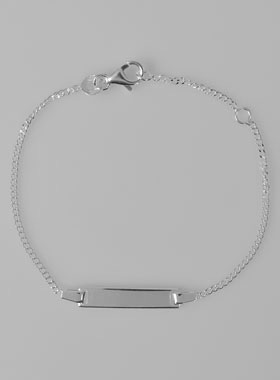 Bracelet Gourmette Bébé en Argent - Maille Gourmette (pic 1)