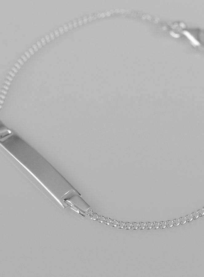 Bracelet Gourmette Bébé en Argent - Maille Gourmette (pic 4)