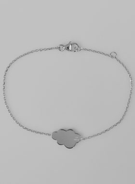 Bracelet Gourmette Enfant Nuage en Argent  - Maille Gourmette (pic 1)