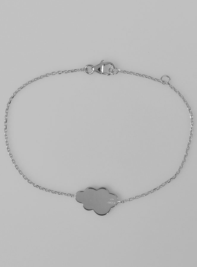 Bracelet Gourmette Enfant Nuage en Argent  - Maille Gourmette (pic 2)