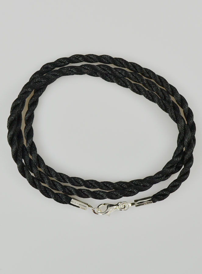 Collier Chaîne Cordon 50cm pour Pendentif - Fermoir en Argent 925/1000 (pic 2)