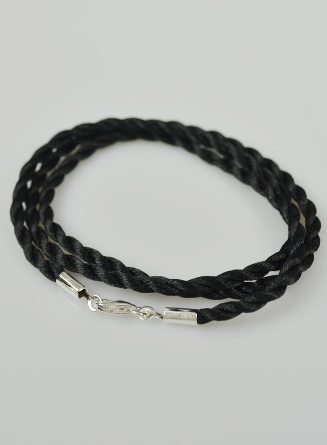 Collier Chaîne Cordon 50cm pour Pendentif - Fermoir en Argent 925/1000 (pic 3)