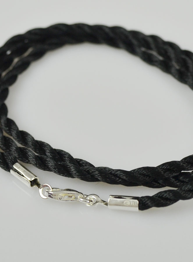 Collier Chaîne Cordon 50cm pour Pendentif - Fermoir en Argent 925/1000 (pic 4)