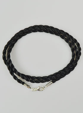 Collier Chaîne Cordon 55cm pour Pendentif - Fermoir en Argent 925/1000 (pic 1)