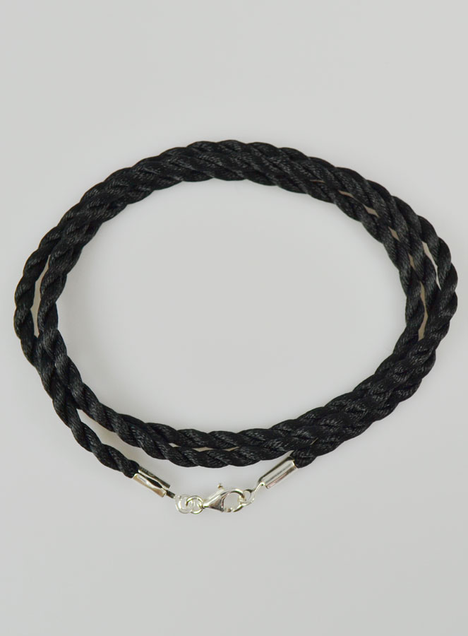 Collier Chaîne Cordon 55cm pour Pendentif - Fermoir en Argent 925/1000 (pic 2)