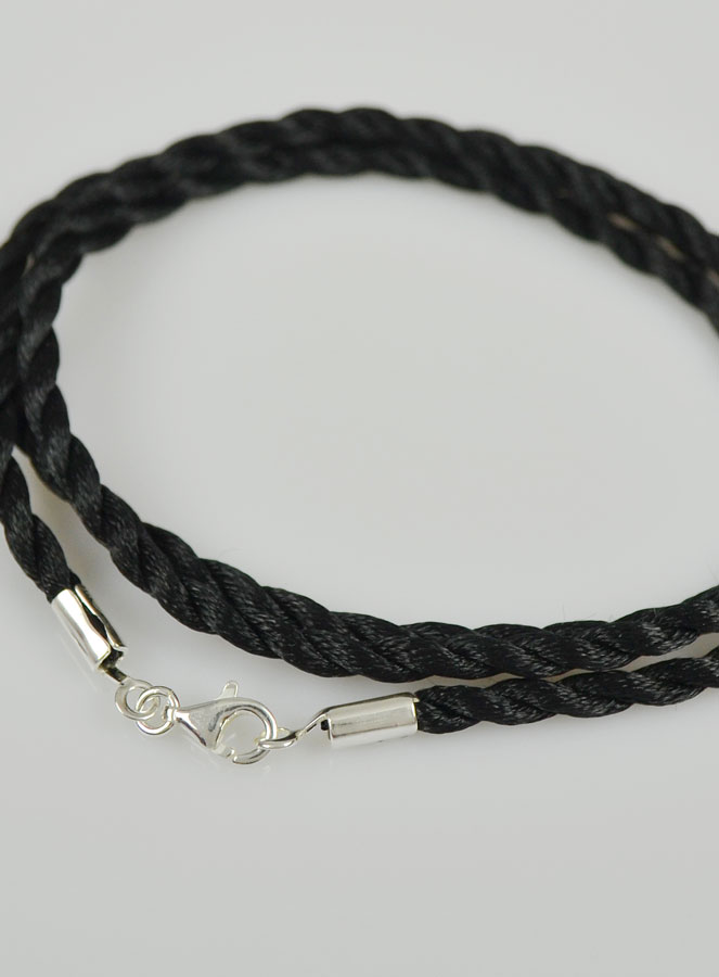 Collier Chaîne Cordon 55cm pour Pendentif - Fermoir en Argent 925/1000 (pic 4)