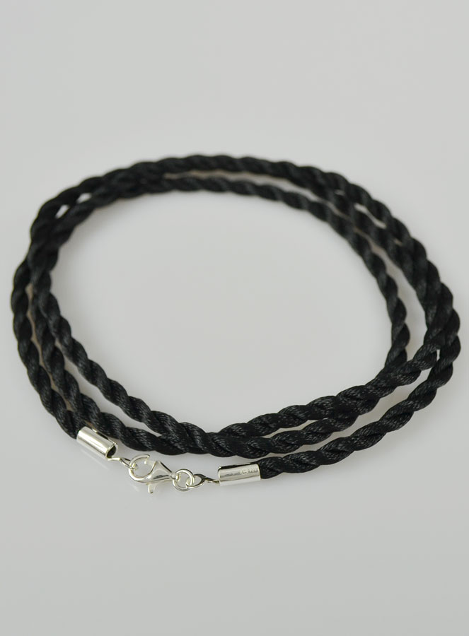 Collier Chaîne Cordon 60cm pour Pendentif - Fermoir en Argent 925/1000 (pic 3)