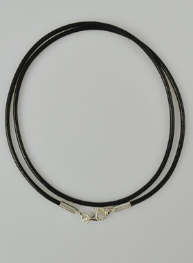 Collier Cordon 38cm pour Pendentif - Fermoir en Argent Rhodié (pic 1)