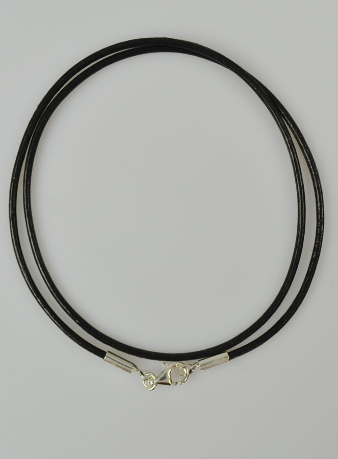 Collier Cordon 38cm pour Pendentif - Fermoir en Argent Rhodié (pic 2)