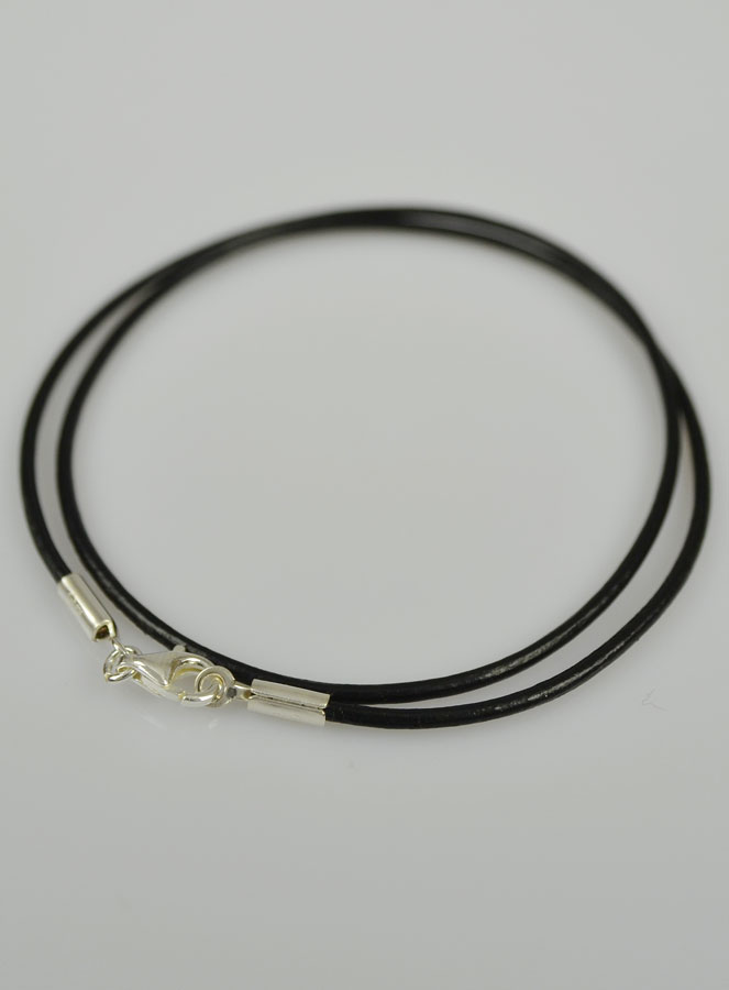 Collier Cordon 38cm pour Pendentif - Fermoir en Argent Rhodié (pic 3)