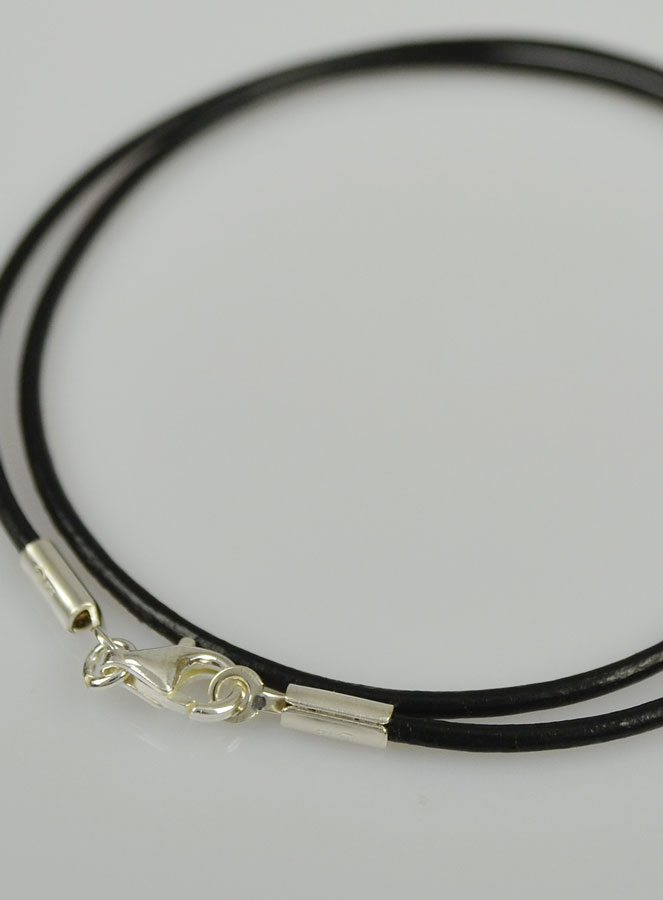 Collier Cordon 38cm pour Pendentif - Fermoir en Argent Rhodié (pic 4)