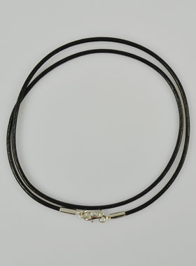 Collier Cordon 42cm pour Pendentif - Fermoir en Argent Rhodié (pic 1)