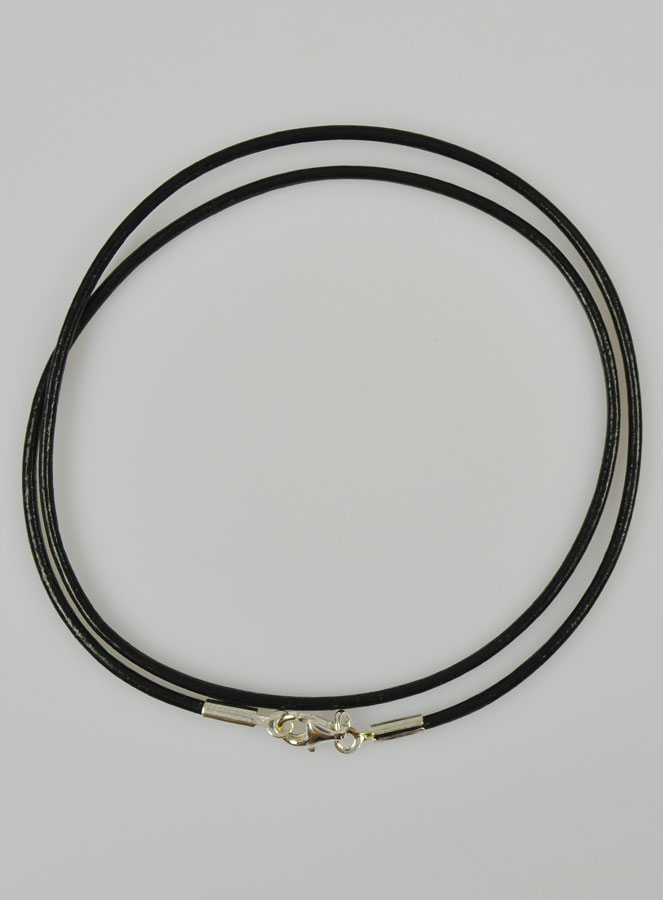 Collier Cordon 42cm pour Pendentif - Fermoir en Argent Rhodié (pic 2)