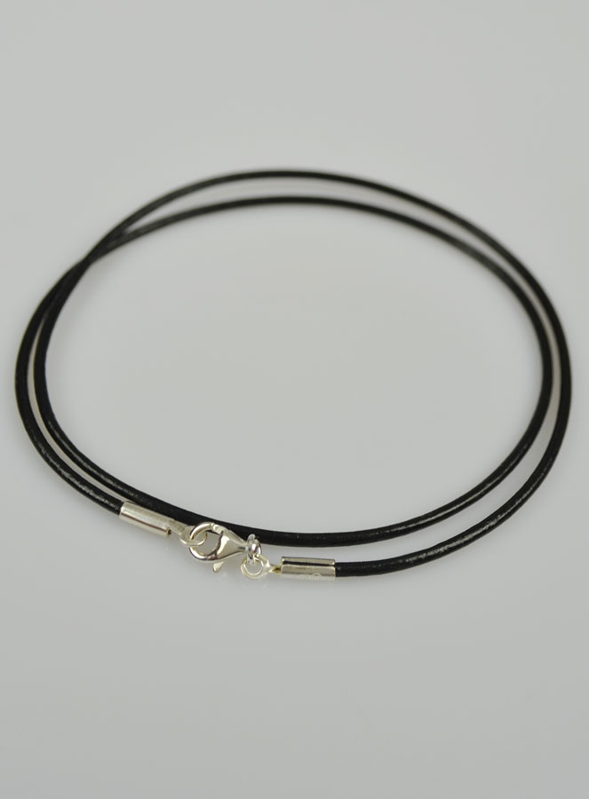 Collier Cordon 42cm pour Pendentif - Fermoir en Argent Rhodié (pic 3)