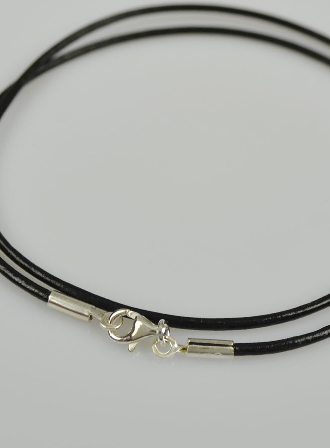 Collier Cordon 42cm pour Pendentif - Fermoir en Argent Rhodié (pic 4)