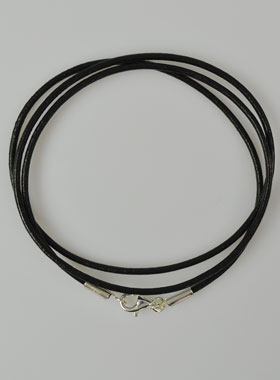 Collier Cordon 50cm pour Pendentif - Fermoir en Argent Rhodié (pic 1)