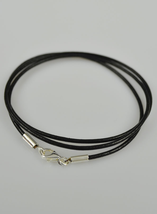 Collier Cordon 50cm pour Pendentif - Fermoir en Argent Rhodié (pic 3)