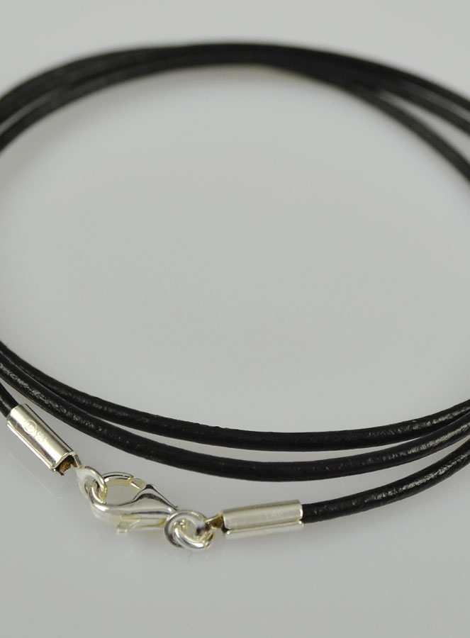 Collier Cordon 50cm pour Pendentif - Fermoir en Argent Rhodié (pic 4)