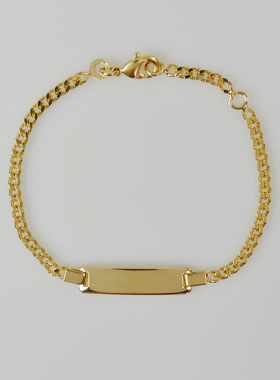 Bracelet Gourmette Bébé en Plaqué Or 18k - Maille Gourmette 2.5mm (pic 1)